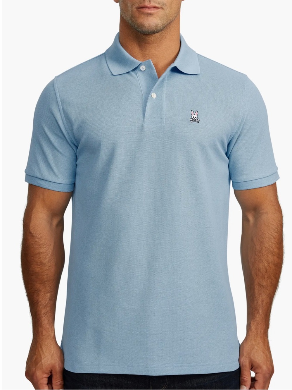 Psycho Bunny Light Blue Polo Shirt Mens Small Short Sleeve Embroidered Preppy